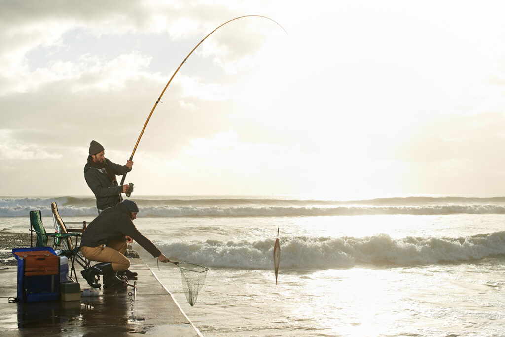 Finding serenity in nature: the art of fishing.
